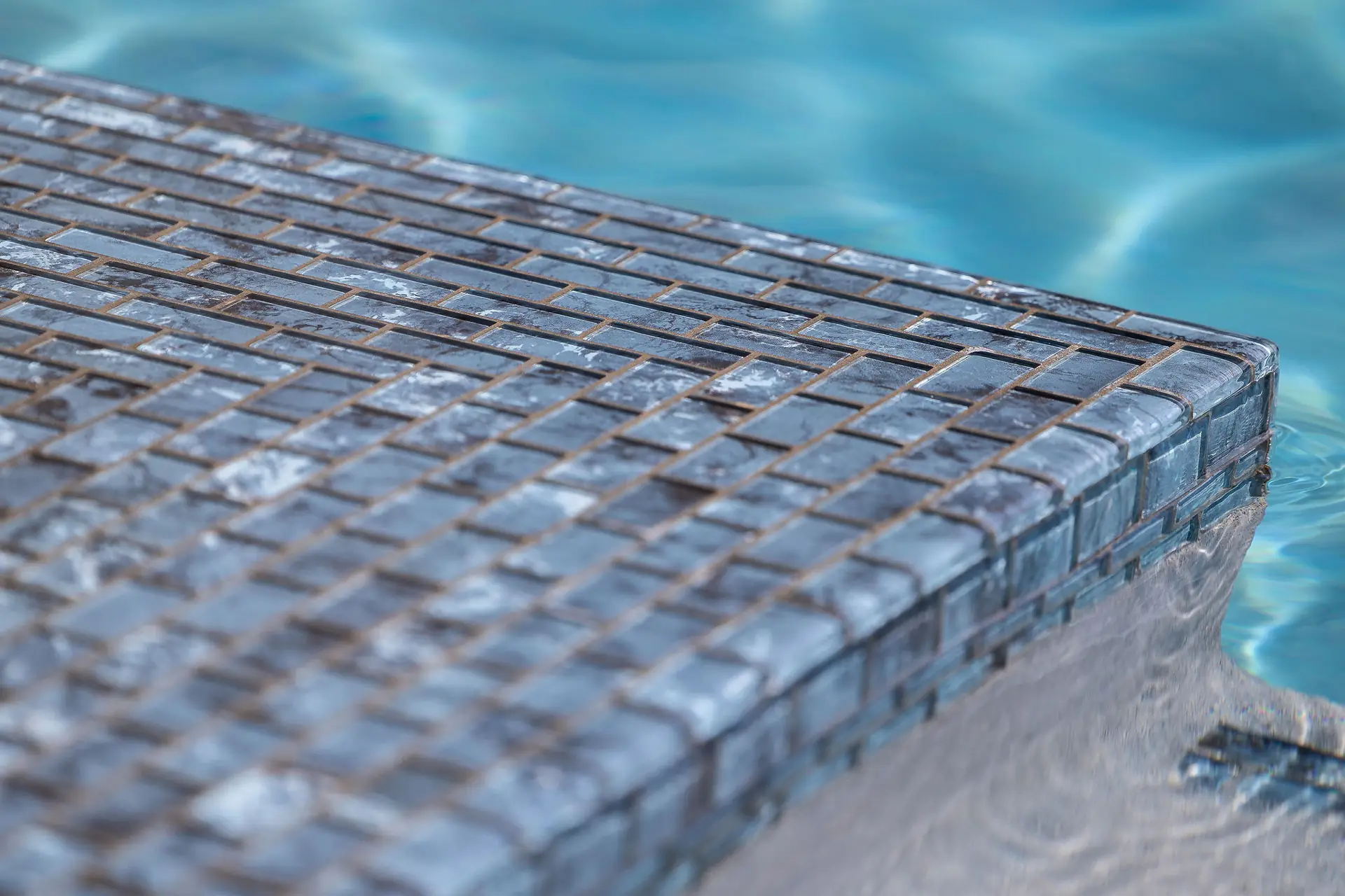 Sunlit renovated pool background